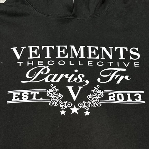 Black Hooded Sweatshirt By Vetements - Picture 9 of 10
